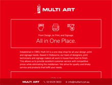 Tablet Screenshot of multiart.com.au